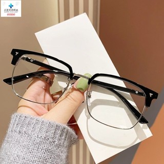 美麗視覺👓 光致變色防輻射藍光眼鏡方形金屬框架電腦眼鏡女士男士可更換鏡片