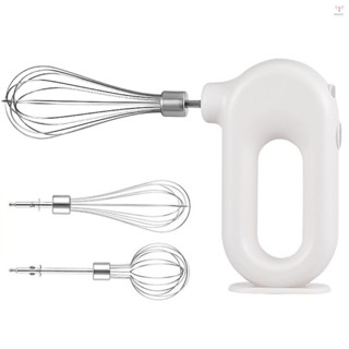 電動打蛋器手持式攪拌機食物攪拌器打蛋器帶 4 速烘焙蛋糕蛋奶油立式無線手動攪拌器電動