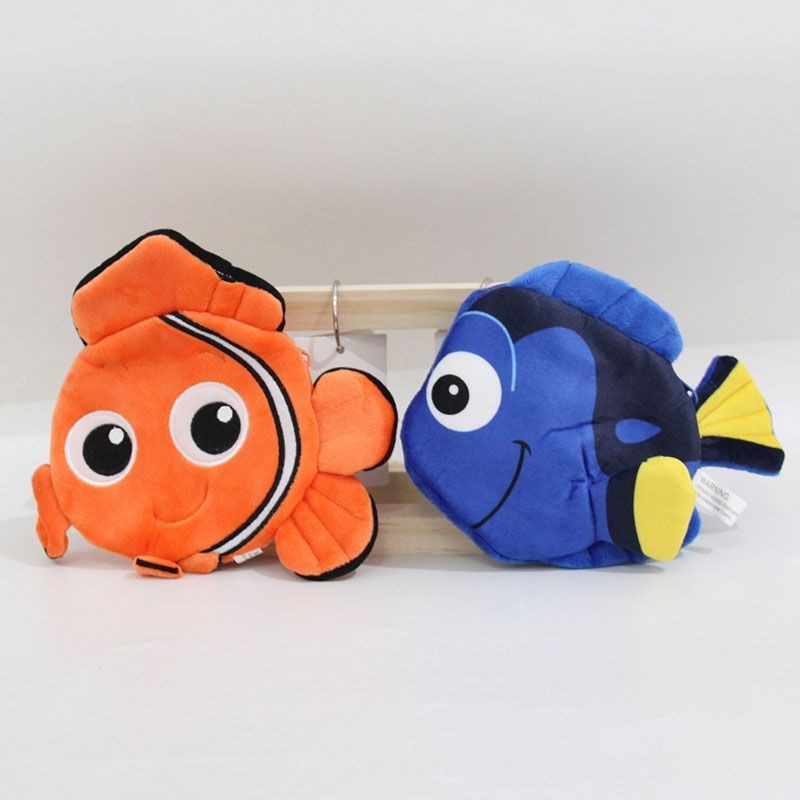 【臺灣出貨】新款卡通動漫海底總動員可愛小丑魚尼莫多莉毛絨公仔零錢包收納袋