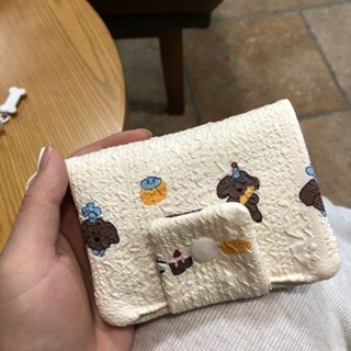 【店長推薦】卡通可吊飾狗狗卡包多層零錢包帆布耳機包收納包隨身包Maynor02th20250423