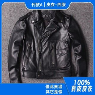 代號A【100%真皮皮衣】新款真皮皮衣女裝短版緊身翻領紅黑色綿羊皮機車夾克外套真皮外套大尺碼緊身重機騎行皮衣真皮夾克