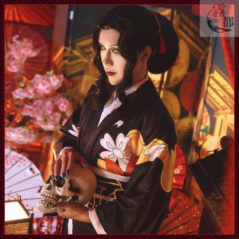 【霧都】免運加急 臺灣齣貨 鬼滅之刃 cos 服裝 鬼舞辻無慘 cos 全套女裝和服 鬼舞無慘 cos 無慘cos服