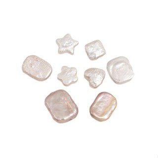 宏雲Hongyun-Ala新品-天然淡水巴洛克長方塊五角心桃心梅花形珍珠diy手工散珠飾品配件