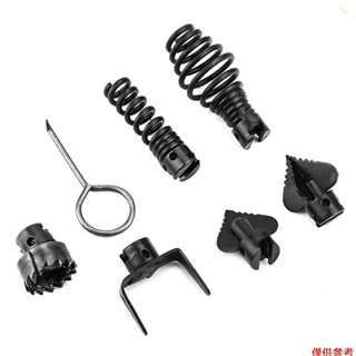 機器 TOLO-MY 管道清潔器疏通 7 件適合組合排水管 1103 鋼頭套裝彈簧切割器 16 毫米錳
