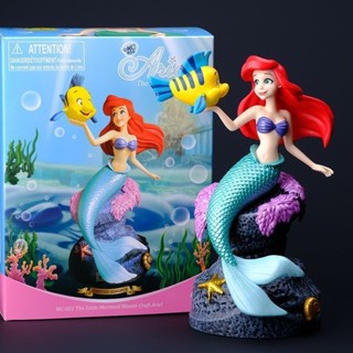 ❤️愛麗兒公主❤️美少女公仔 美人魚獨家頂配 炫光燈座 防潮塗層 景品手辦 巨無霸模型 辦公室潮物 生日禮物A