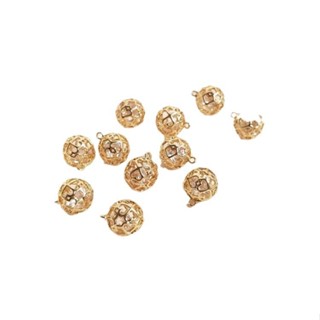 宏雲Hongyun-Ala新品-保色14K包金鋯石靈動愛心四葉草鏤空花球吊墜diy手鏈項鍊飾品配件
