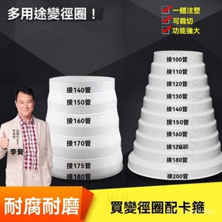 臺南出貨 起點如日抽油煙機變徑圈排風管轉換接頭排氣管止逆閥煙管配件可裁 3 X P