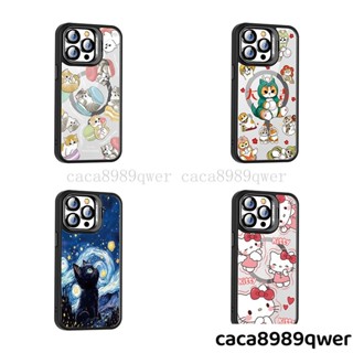 貓咪鏡頭支架殼iPhone 16 Pro Max手機殼 蘋果11 12 13 14 15 pro Max磁吸KT貓保護殼