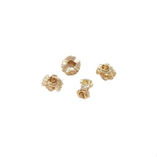 宏雲Hongyun-Ala新品-14K包金保色玫瑰花環大孔花形隔珠手工串珍珠手鏈項鍊diy飾品配件
