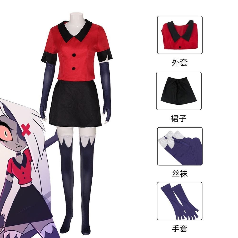【霧都動漫】地獄客棧維姬cos服裝Hazbin Hotel Vaggie扮演動漫二次元cosplay