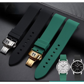 TISSOT 18 毫米 19 毫米 20 毫米 21 毫米 22 毫米 24 毫米軟矽膠錶帶適用於天梭運動防水手腕男士