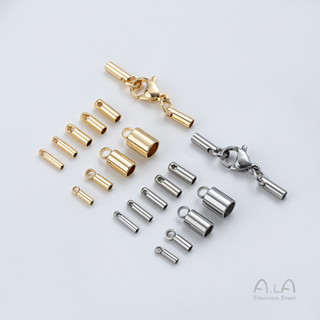 宏雲Hongyun-Ala新品-不褪色鈦鋼砝碼扣不銹鋼皮繩流蘇帽手工吊鐘diy線繩收尾扣頭配件