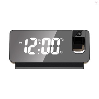 數字 LED 投影鬧鐘臺鐘臥室床頭鐘睡眠計時器大型天花板時鐘帶溫度時間日期顯示成人兒童