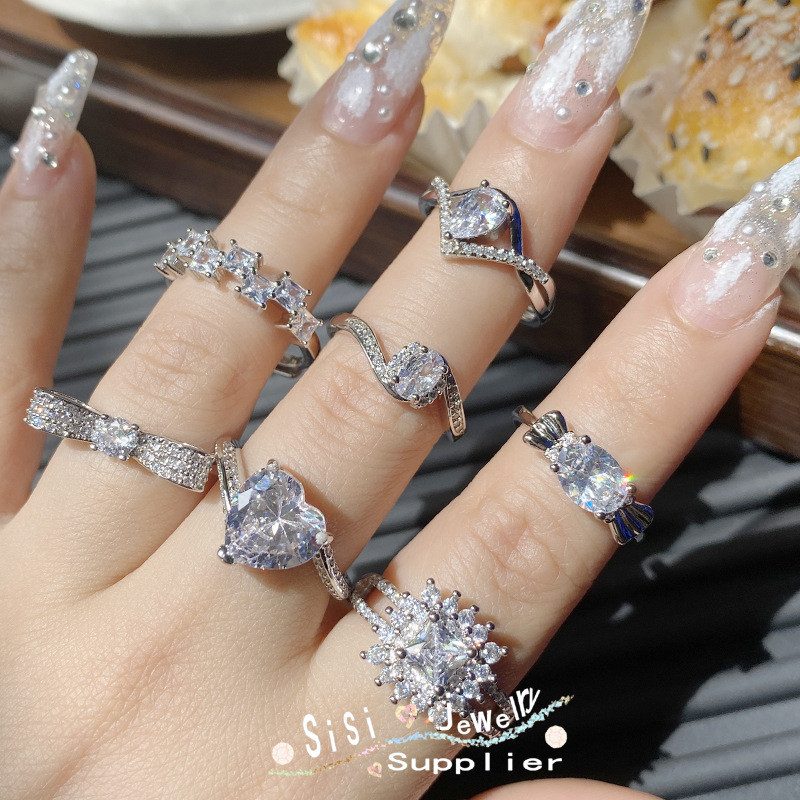 『💕品質款💕』🐸 ✨sisi 少女 公主 夢幻 婚戒 系列 戒指 璀璨 百搭 婚紗 小眾 設計