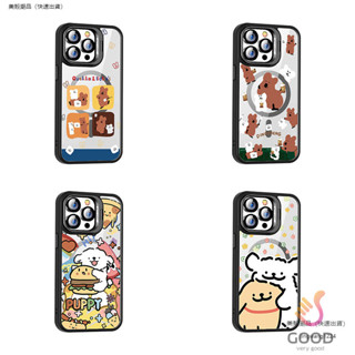 線條狗鏡頭支架殼iPhone16 Pro Max手機殼 蘋果11 12 13 14 15 Pro Max黃水豚防摔保護殼