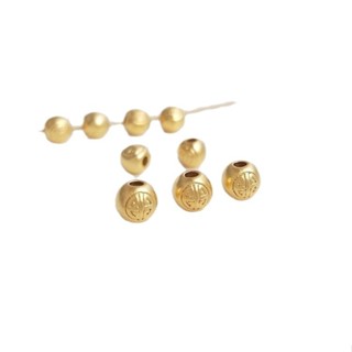 宏雲Hongyun-Ala新品-強保色越南沙金福祿圓珠轉運珠手工散珠diy手鏈隔珠飾品配珠資料