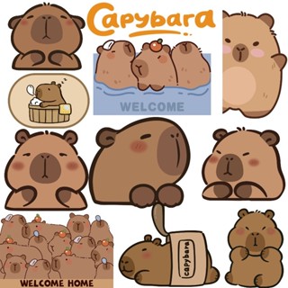 Capybara 可愛卡通燙金貼紙 DIY布藝可水洗熱轉印裝飾貼紙