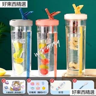 【分割槽水杯】IKEA UPPLADDA 創意水瓶 環保杯 吸管杯 水壺冷飲杯 分割槽水杯 水瓶附吸管 隨身水瓶 隨手杯