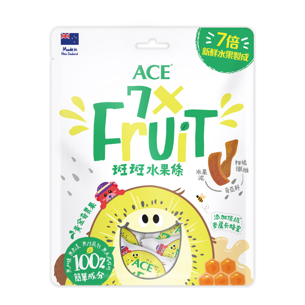 ACE 斑斑水果條（黃金奇異果＋奇亞籽）90公克/袋 #紐西蘭#奇亞籽#高膳食纖維#全素