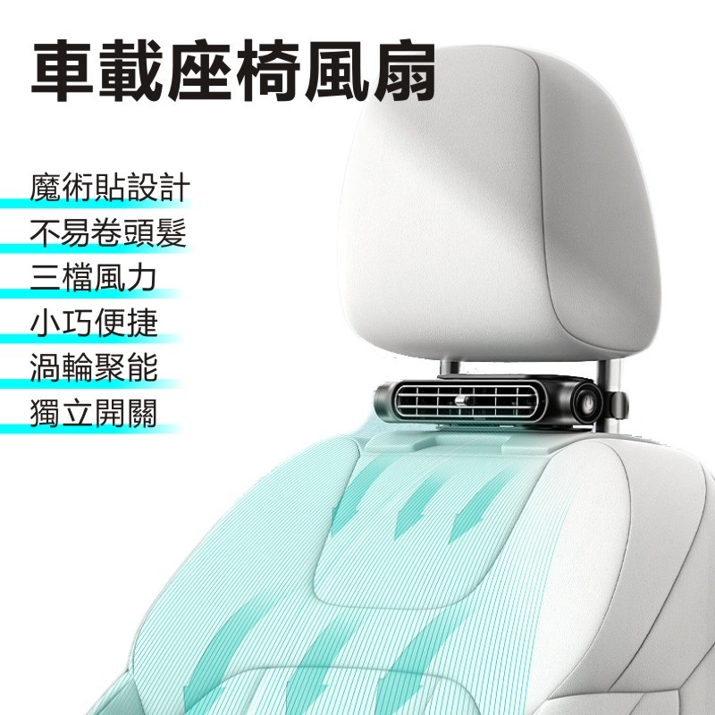 USB插線車載座椅風扇 插電車用風扇 座椅後背通風電風扇 風扇 汽車座椅風扇 三檔風速 大風力 靜音風扇 汽車風扇