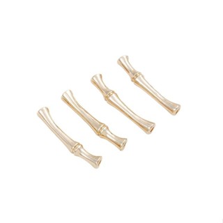 宏雲Hongyun-Ala新品-保色14K包金長款竹節彎管隔珠配件手工diy手鏈項鍊配件