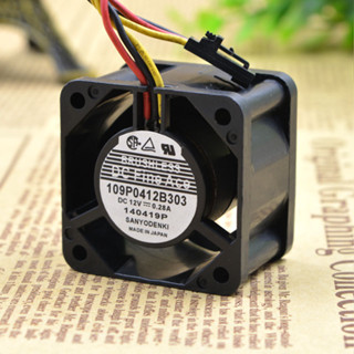 三洋 12V0.28A 4CM 4028滾珠軸承散熱風扇 109P0412B303