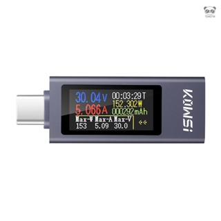 KWS-2302C手機充電檢測儀 支援12A大電流PD直流電壓表功率計 USB-C測試表 0.96英寸TFT高畫質顯示屏