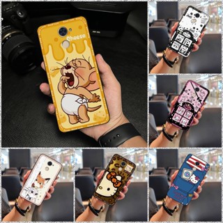 適用於華為享受 7 Plus/Y7 Prime/Y7 2017 防震防震防塵卡通塗鴉時尚設計保護防水可愛手機袋耐用的矽膠