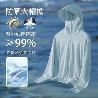 KK男裝 臺灣現貨 薄外套 冰絲網眼原紗涼感透氣連帽防曬衣男女大帽簷旅遊戶外高倍防曬服潮