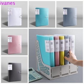 IVANES01A4檔案紙張檔案夾,大容量防水A4檔案管理器,防塵多功能桌面存儲文檔管理器專案