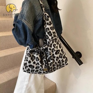 LONNGUVO 單肩包,手提包單肩托特包,大容量豹紋斜挎包女士