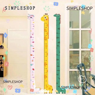 SIMPLESHOP 身高貼紙,防水獨角獸恐龍長頸鹿身高測量尺貼紙,卡通牆貼