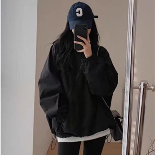 個性休閒運動風衣外套女春季韓版小個子寬鬆百搭連帽防風衝鋒衣女25.06.14
