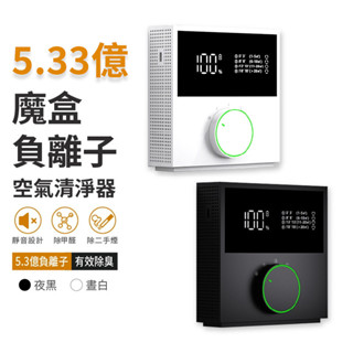 【5.33億負離子 菸味王者】魔盒負離子機⚡殺菌機 除臭機 除甲醛 PM2.5 粉塵 家用空氣清淨機 車用負離子機