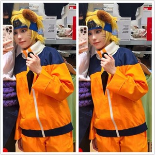 臺灣熱賣鳴人cos服火影忍者漩渦鳴人兒童幼年衣服衕款一代服裝護額套裝