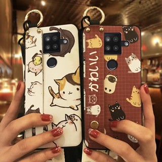 可愛的戒指手機殼適用於夏普 Aquos Sense4 Plus 掛繩防震手機支架保護腕帶防水支架後蓋時尚設計耐用軟殼防震