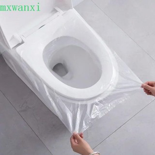 MXWANXI50件馬桶座墊,塑膠獨立包裝一次性馬桶座椅套,防水的普遍的防滑馬桶墊寄宿家庭
