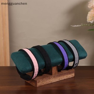 [mengguanchen] 1 件木製底座 T 形 PU 皮革/天鵝絨首飾展示架手鐲手錶髮帶手鍊收納收納盒 [TW]