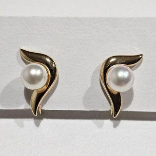 Mikimoto 耳環 珍珠 18k yg 金色 黃色 mercari 日本直送 二手