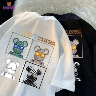 【現貨！當天出貨】重磅短t 純棉短袖T恤 夏季短袖大碼短袖日系復古卡通印花短袖上衣 大尺碼上衣 圓領上衣 短袖T恤男
