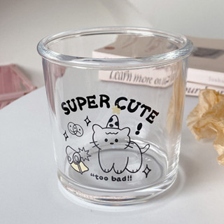 客製化 玻璃杯 LOGO定製 咖啡杯 玻璃高顔值水杯子 濃縮冰美式拿鐵廣告印字禮品訂做