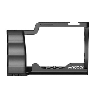 Andoer Camera Cage鋁合金與冷鞋支架相容佳能EOS EOS M50 / II DSLR