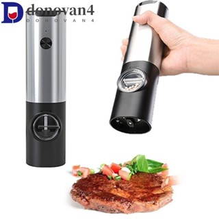 DONOVAN電動鹽胡椒研磨機,自動粗細可調香料研磨器,便攜式手持式省力省力可充電式胡椒磨廚師