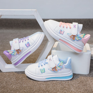 【GYH】爆款新品~兒童運動鞋 女童洋氣可愛小白鞋 小學生皮麵透氣運動闆鞋 甜美公主風運動鞋 中大童軟底防滑休閒鞋 女童