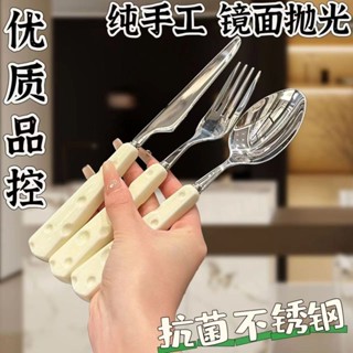 廠家直銷顔值可愛ins乳酪勺子叉子筷子三件套學生兒童便攜餐具收納盒套裝