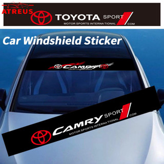 CAMRY 適用於豐田凱美瑞汽車擋風玻璃貼紙前後汽車擋風玻璃貼紙汽車前窗防水貼花貼紙裝飾配件