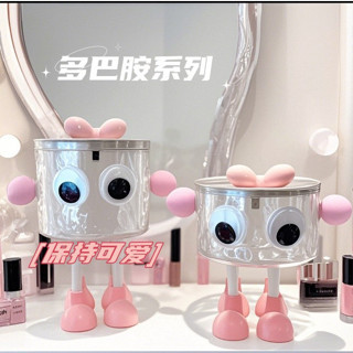 水波紋浴室紙巾帶蓋收納盒桌面發夾發圈皮筋收納整理盒透明亞克力透明收納居家收納居家置物桌面收納