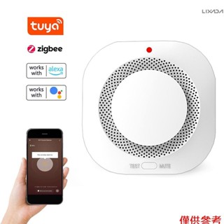 塗鴉 Zigbee 智慧無線煙霧檢測儀 360 ° 感應家用煙霧警報探測器聲光報警和簡訊通知