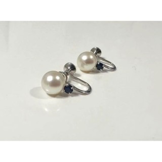 Mikimoto 耳環 珍珠 wg Akoya 14k 藍寶石 mercari 日本直送 二手