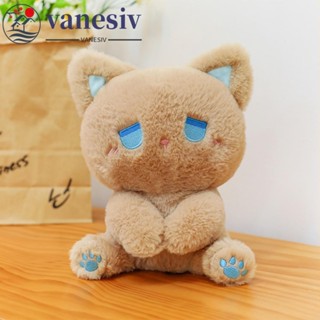 VANESIV毛絨熊娃娃玩具,舒服的卡通片黑貓絨毛玩具,柔軟的情緒熊蓬鬆的毛絨動物娃娃抱枕